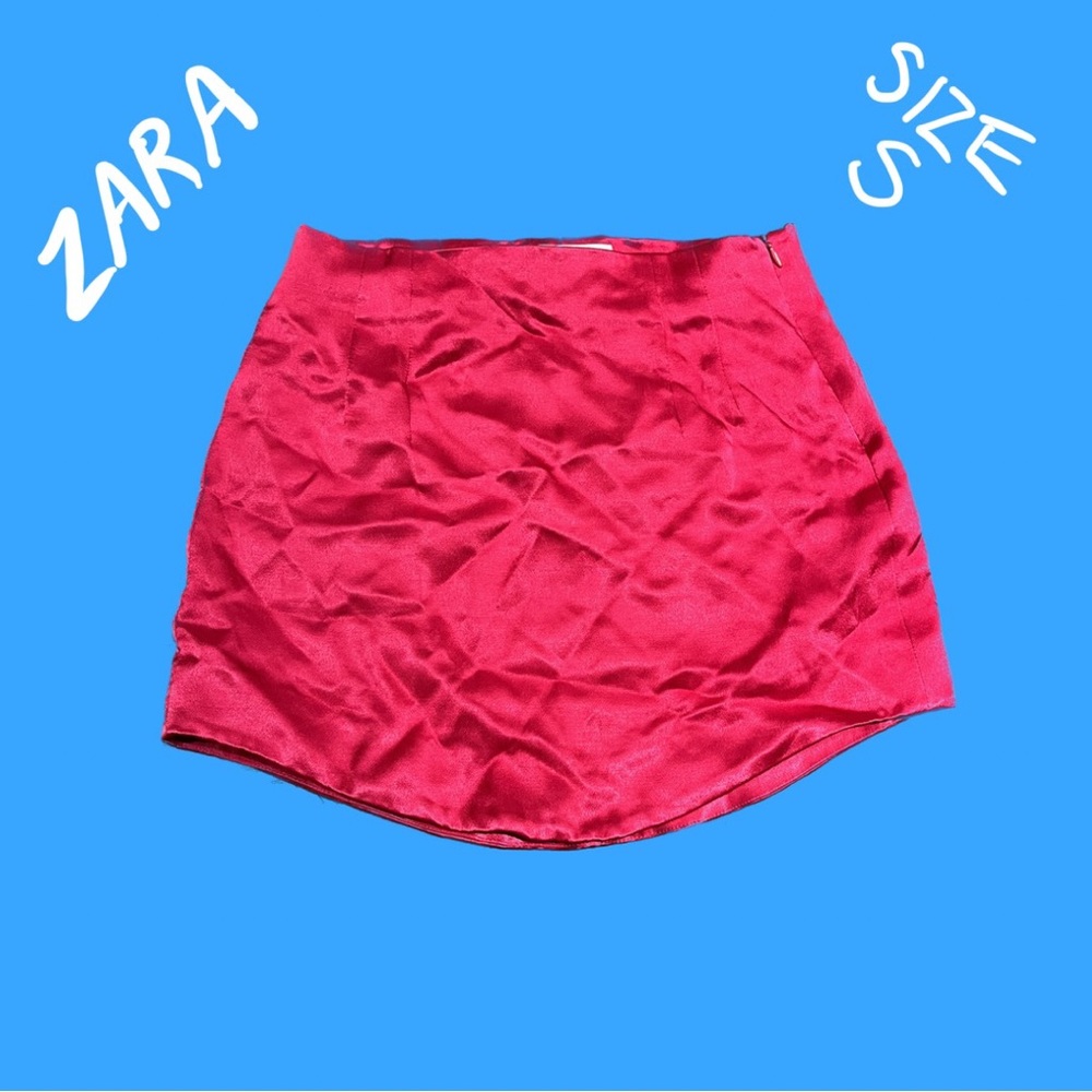 ZARA Pink Silk Mini Skirt